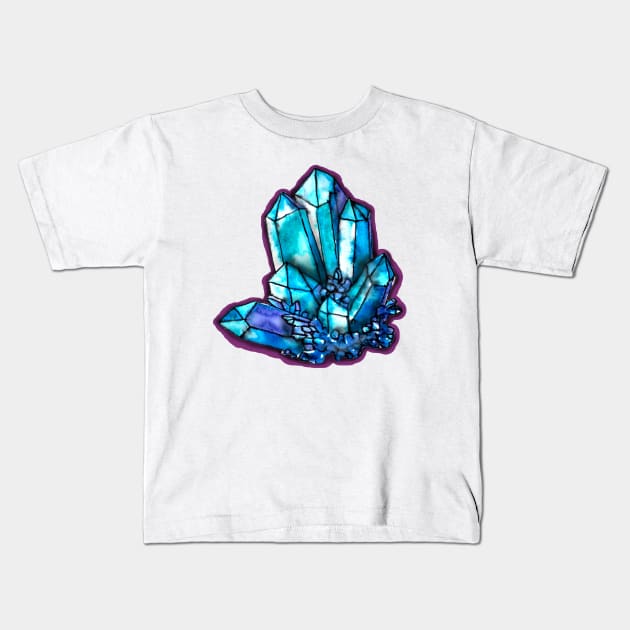 Blue Crystal Kids T-Shirt by colleendavis72